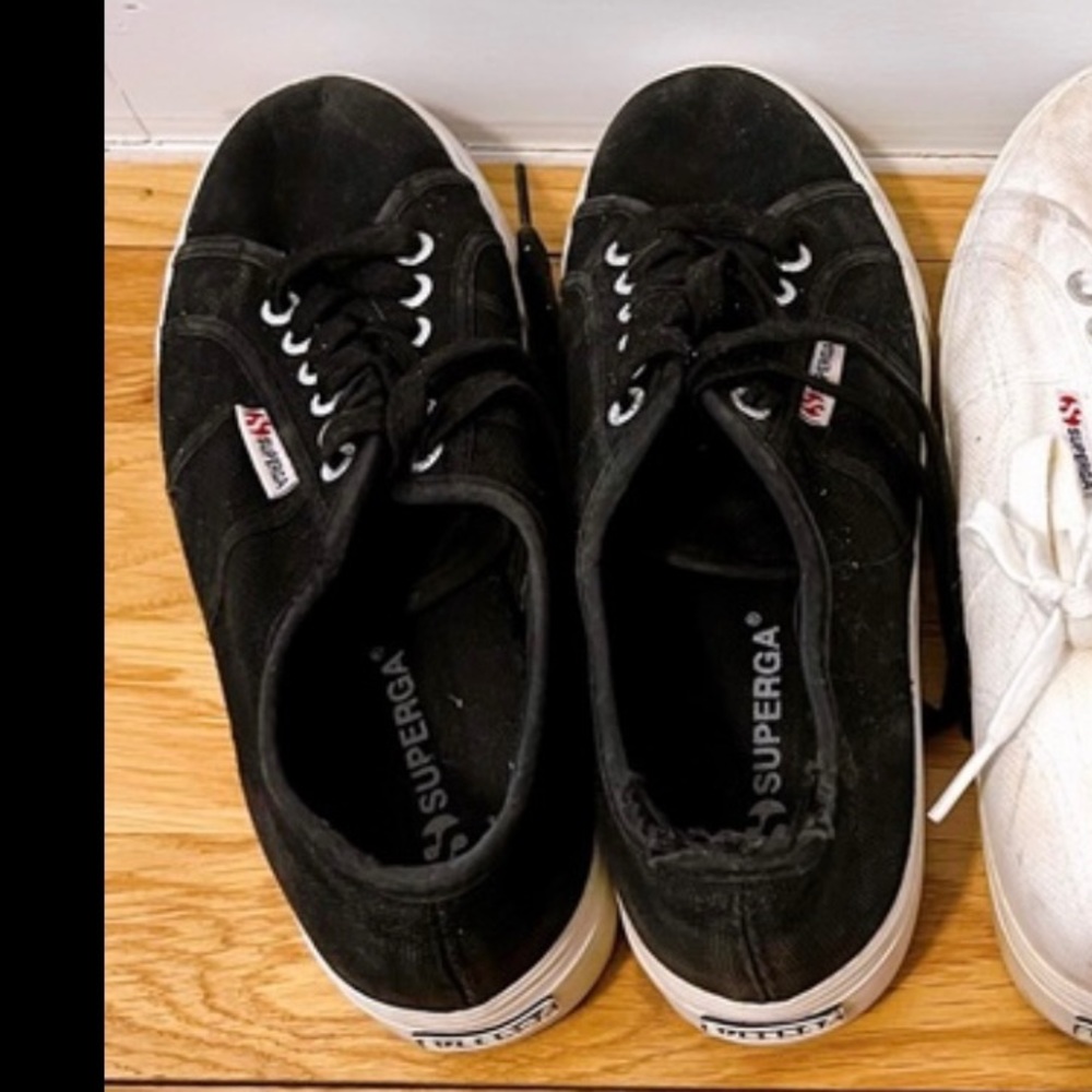 -Superga 2790 Platform Sneakers (Black) - Picture 4 of 5
